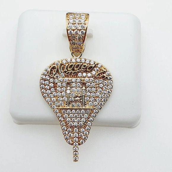 "14K Gold Plated Cubic Zircon Pendant, INUS1BR095 - Picture 6 of 10